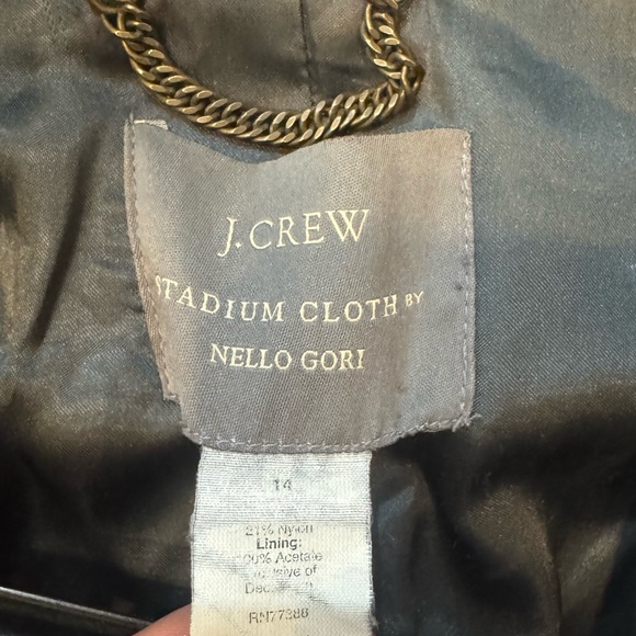 J. Crew Charcoal Stadium Cloth Nello Gori Coat - Picture 2 of 3